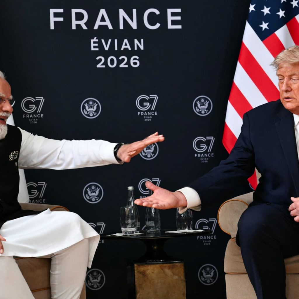 Trump-Modi bromance back on display in meeting on sidelines
of G7