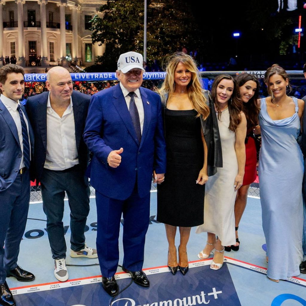 Trump marks 80th birthday with cage fighting extravaganza –
as US and Iran agree deal