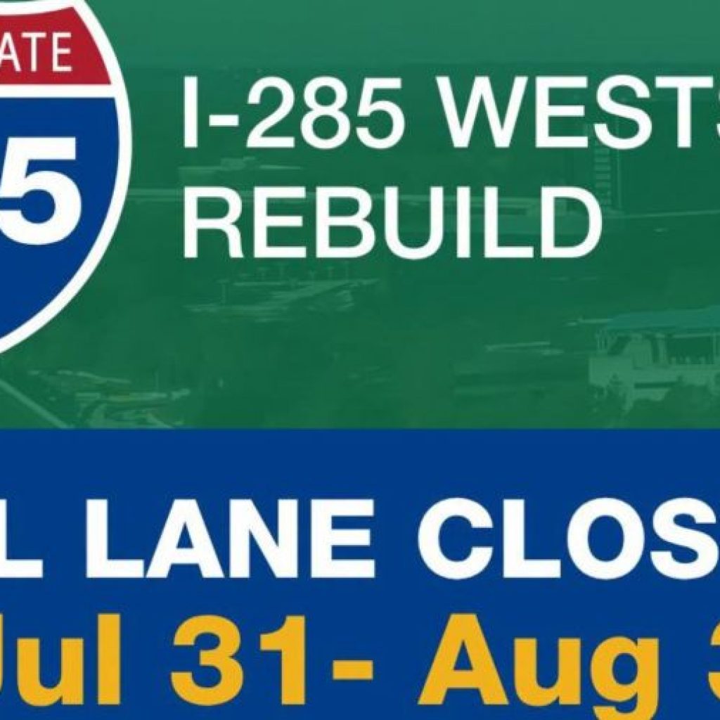 GDOT warns residents of I-285 lane closures this weekend due
to Rebuild Project