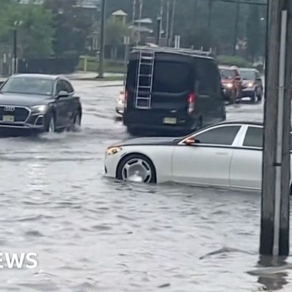 Watch: Torrential rain hits New York and New Jersey
triggering flash floods