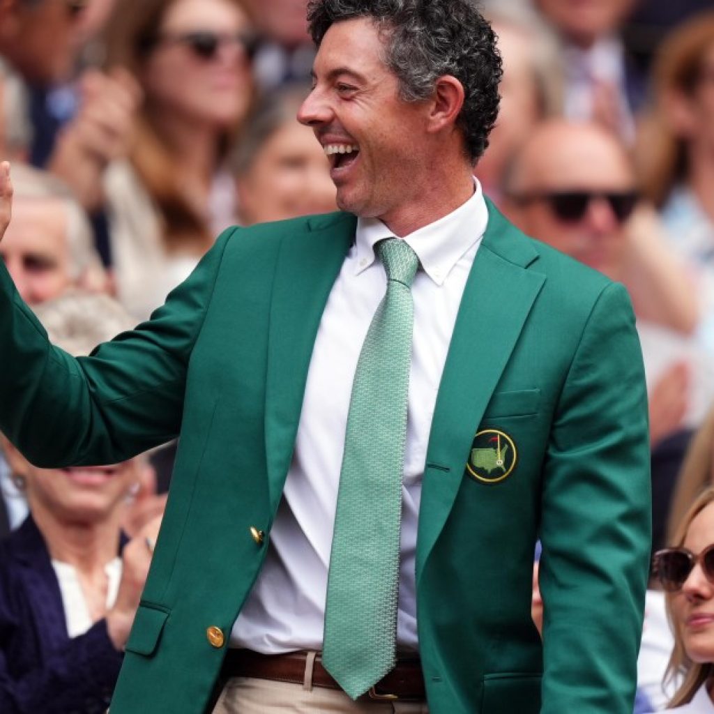 Masters Champion Rory McIlroy takes green jacket to
Wimbledon