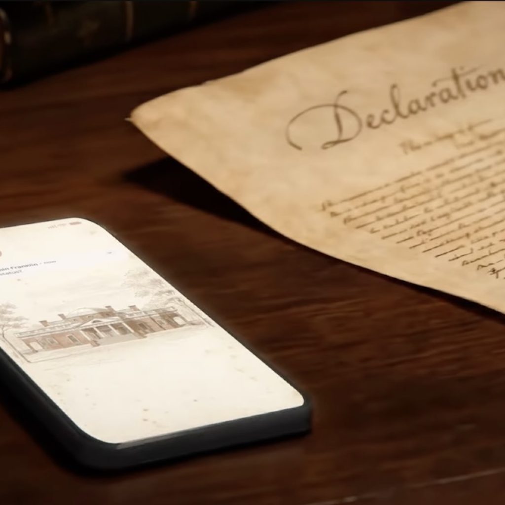 New Google commercial imagines a Declaration of Independence
written with help from AI