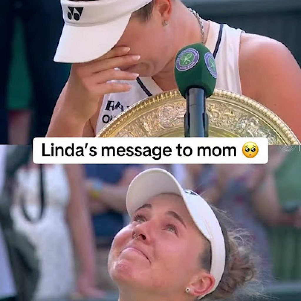 Linda Nosková’s message to her mom after winning her first
Wimbledon title ❤️