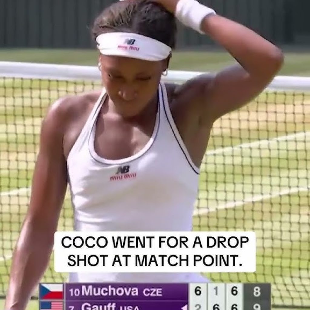 Coco Gauff could’ve advanced to the Wimbledon singles Final,
but went for a dropshot on match point
