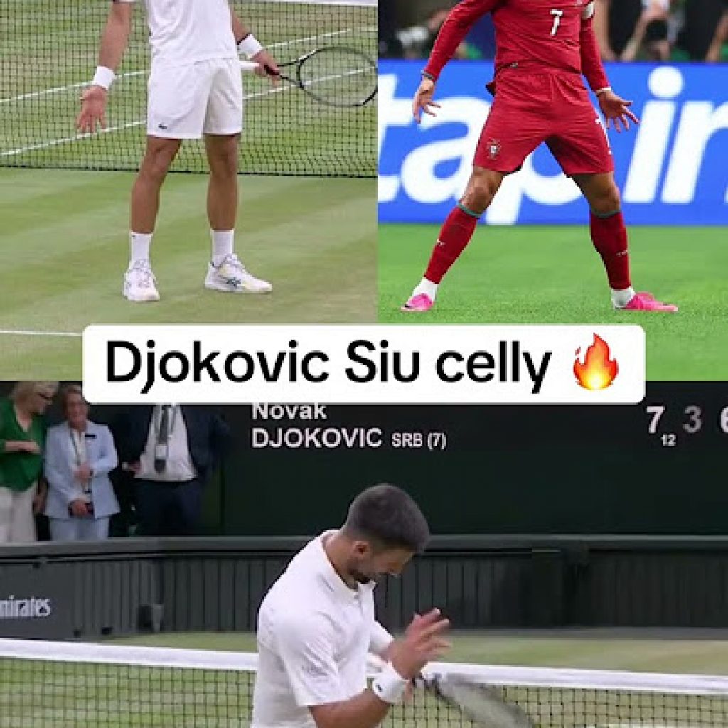 Novak Djokovic looking like Ronaldo after his match at
Wimbledon 🐐