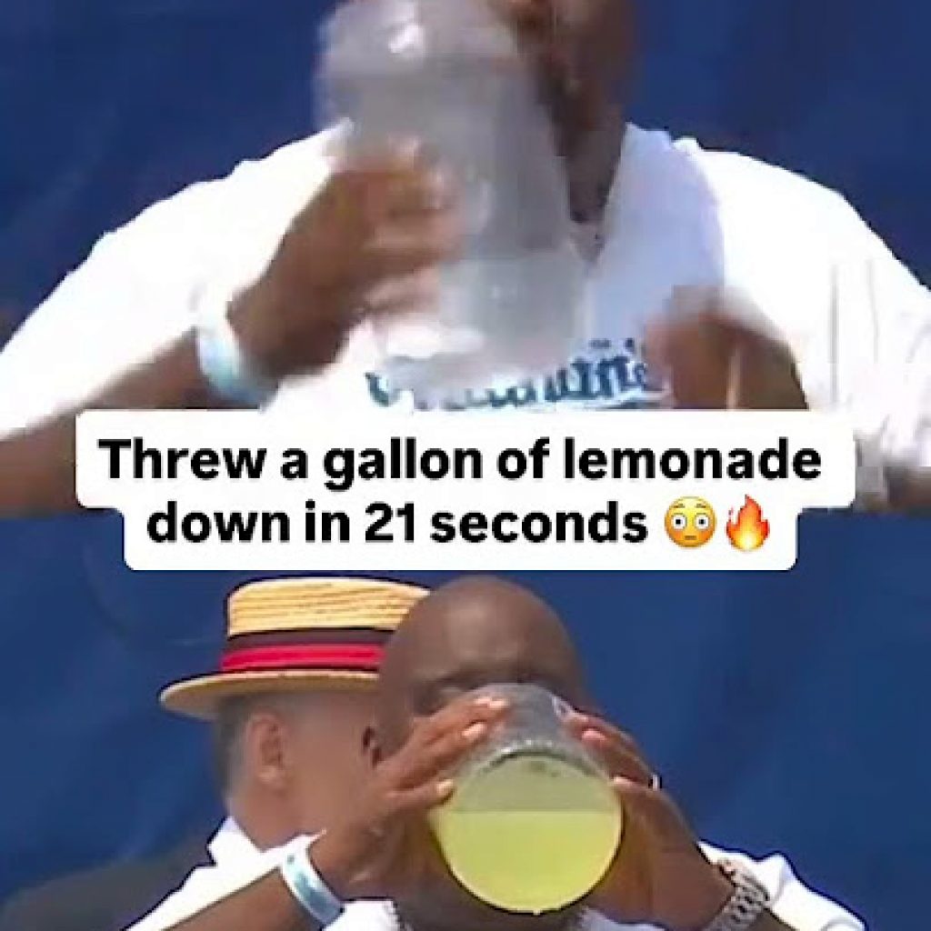 When Badlands Booker set a world record chugging a gallon of
lemonade 😮💨