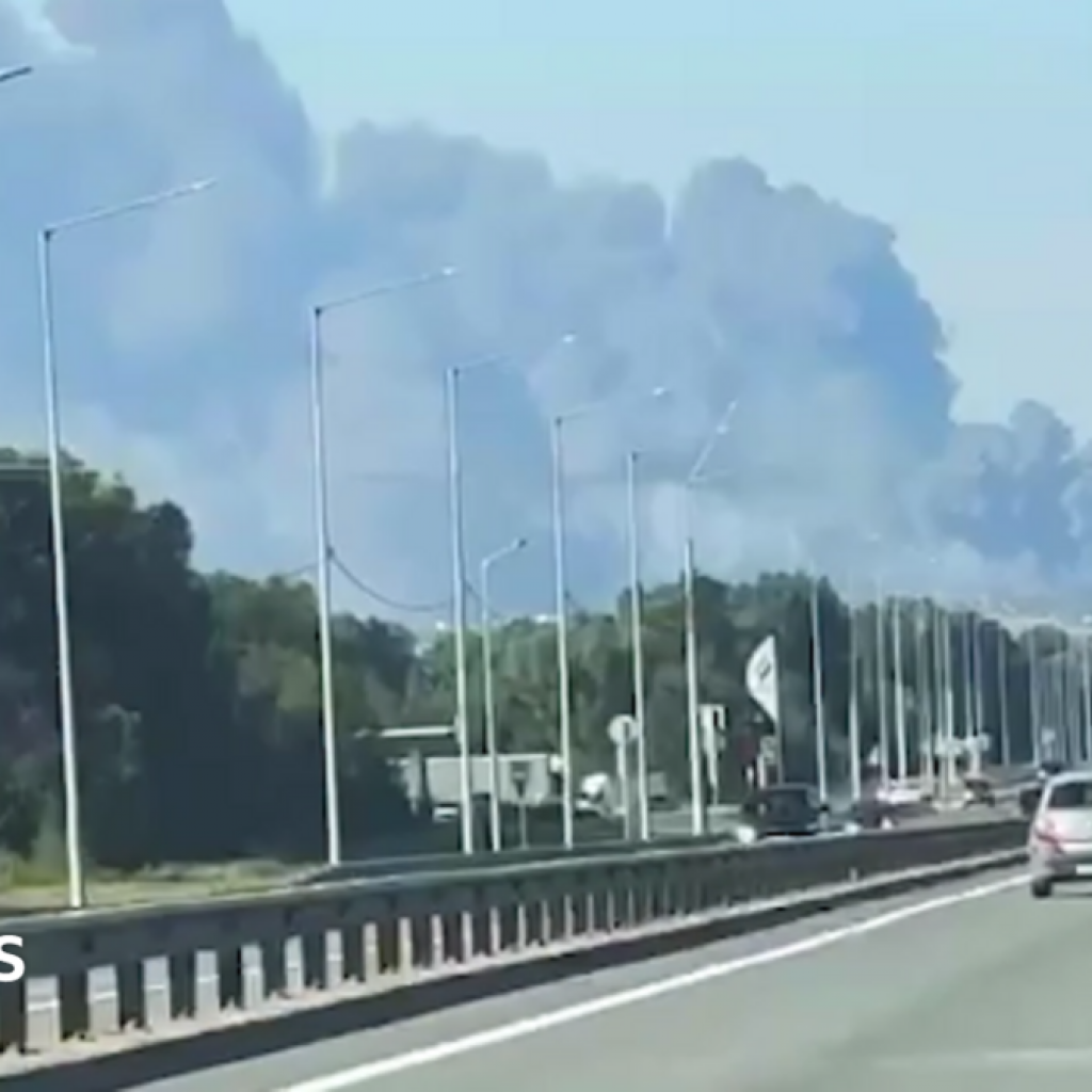 Ukraine says major Russian oil refinery and airfield hit, as
Moscow reports eight deaths