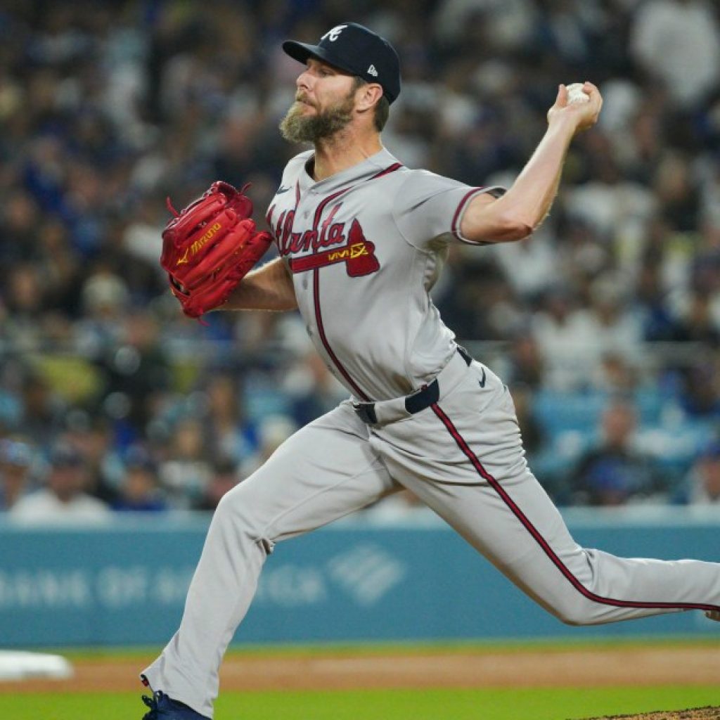 Braves go for sweep of Dodgers as Chris Sale duels another
ace