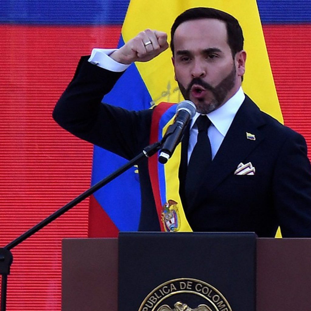 Colombia’s new president takes office vowing to ‘crush’
narco-terrorism