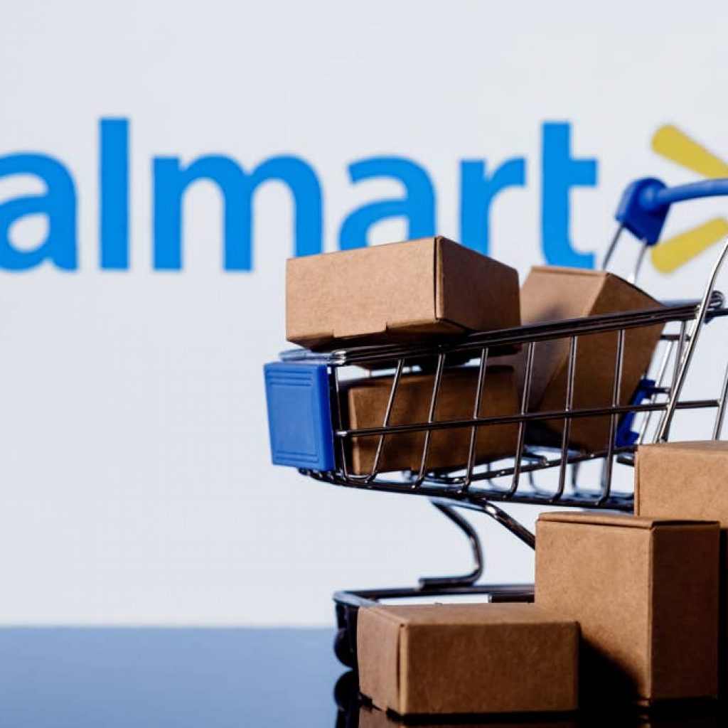 Walmart is selling a 3-piece swivel rocking chair patio set for $133