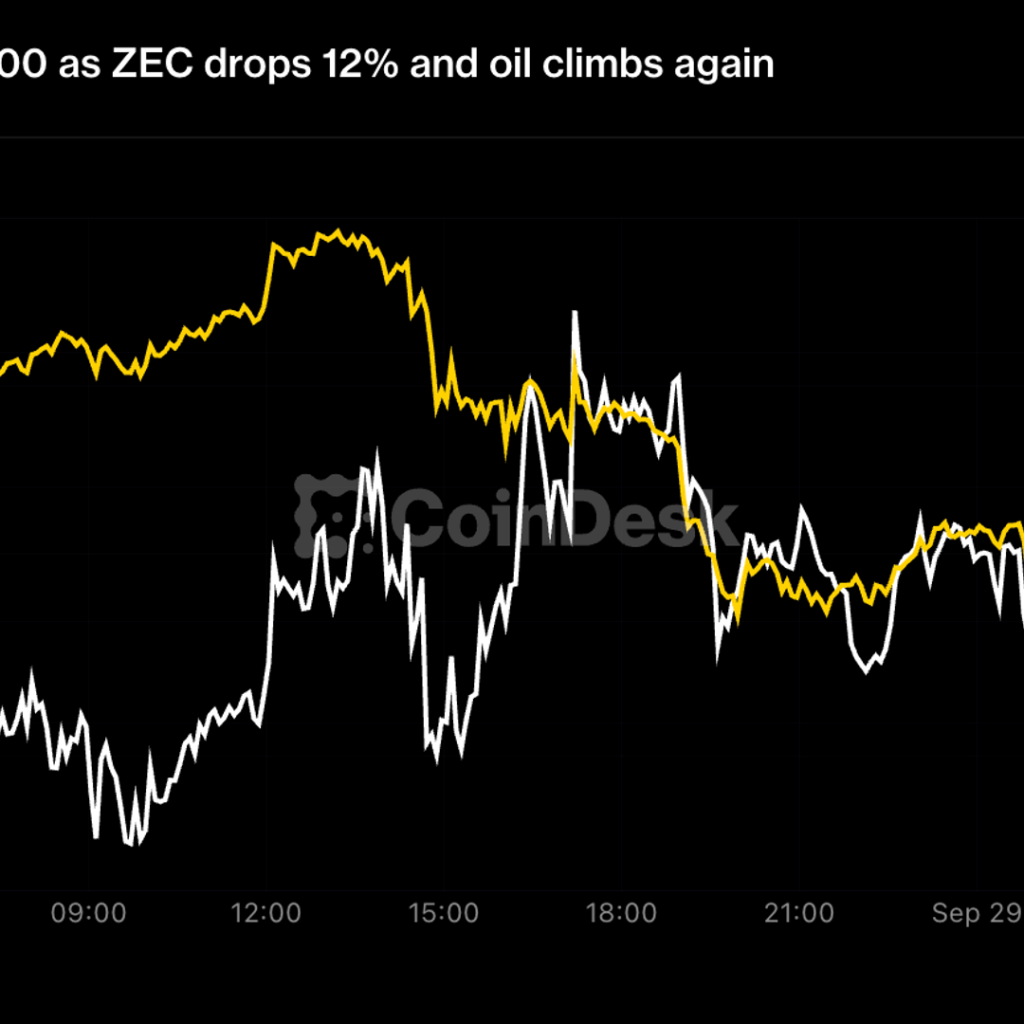 Bitcoin holds $83,000 as ZEC drops 12% and oil climbs
again
