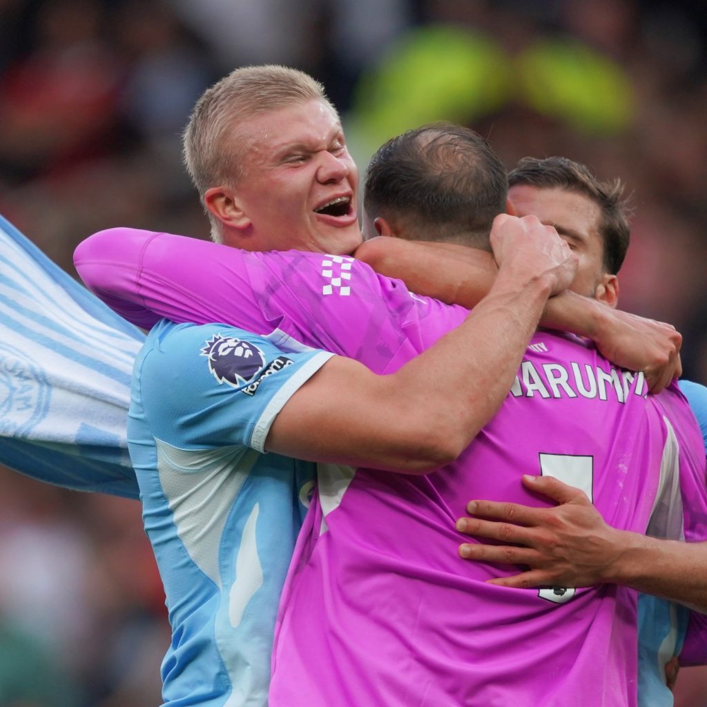 Haaland goal sees 10-man City beat United in controversial
Manchester derby