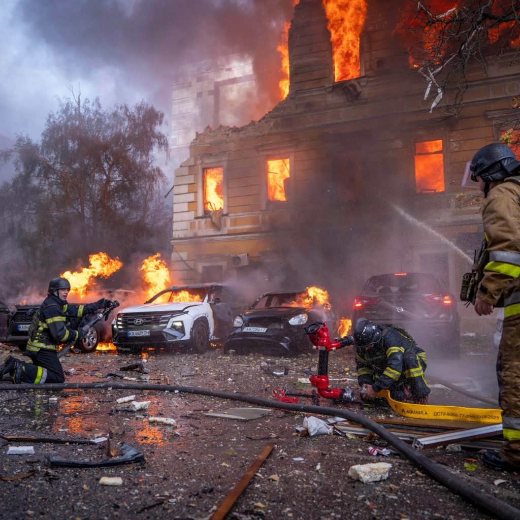 Photos: Russian drone strikes pound civilian targets across
Kyiv