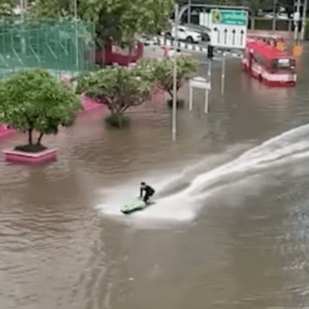Thai police arrest jet skier after joyride through flooded
Bangkok streets