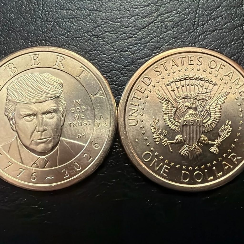 Trump’s face is now on money, with $1 coins going into
circulation