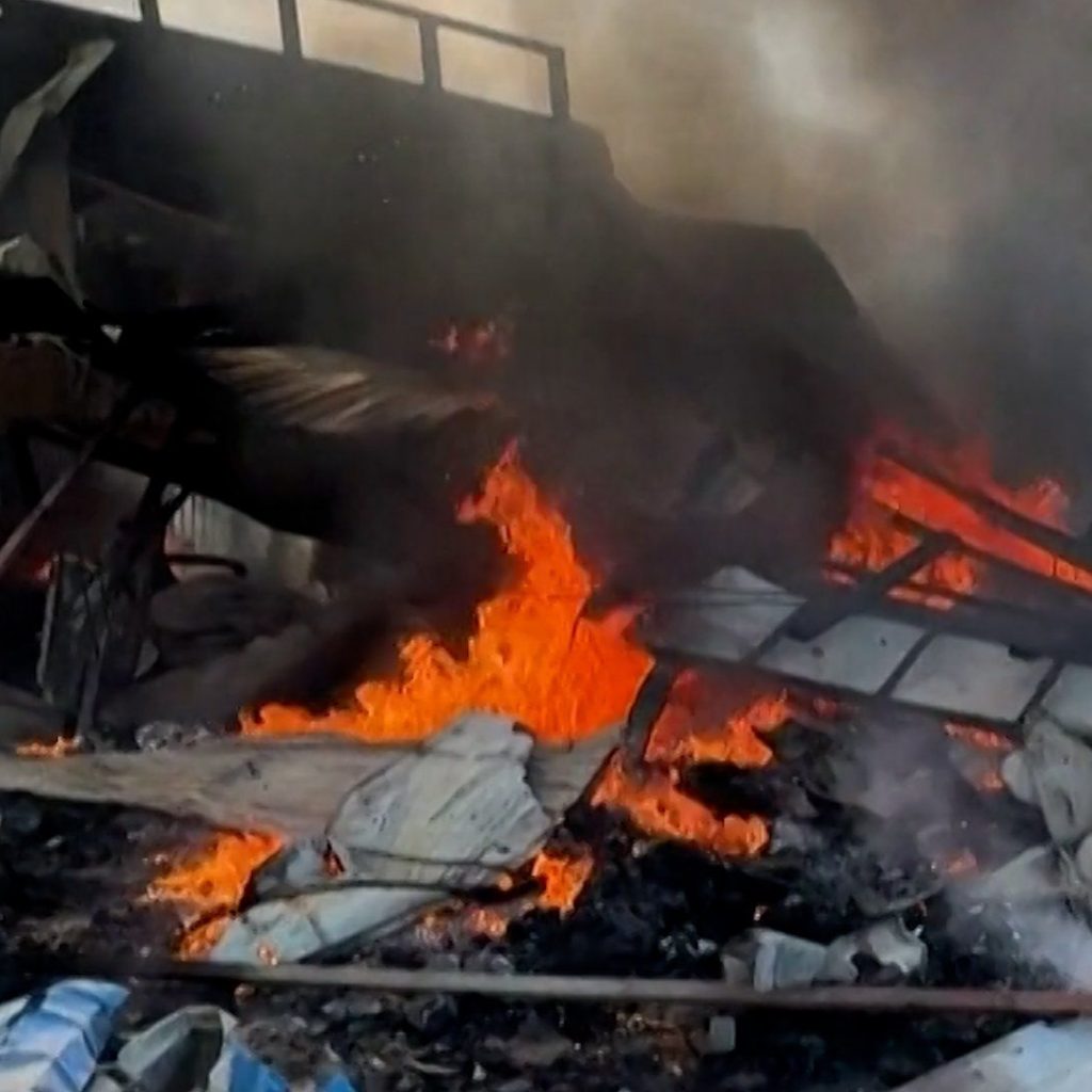 At least 33 killed after Myanmar military air strike hits
market