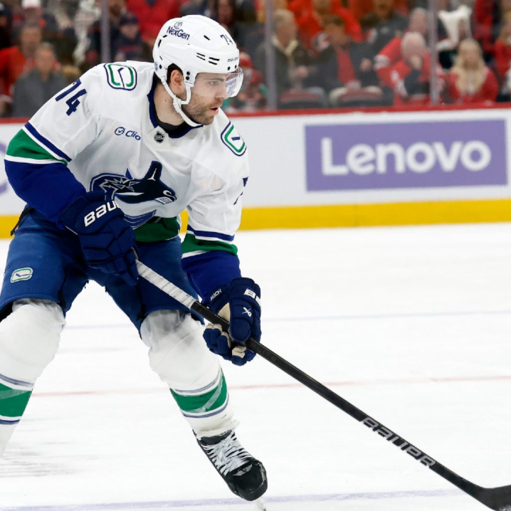 Canucks’ Jake DeBrusk questionable for season-opener with
lower-body injury