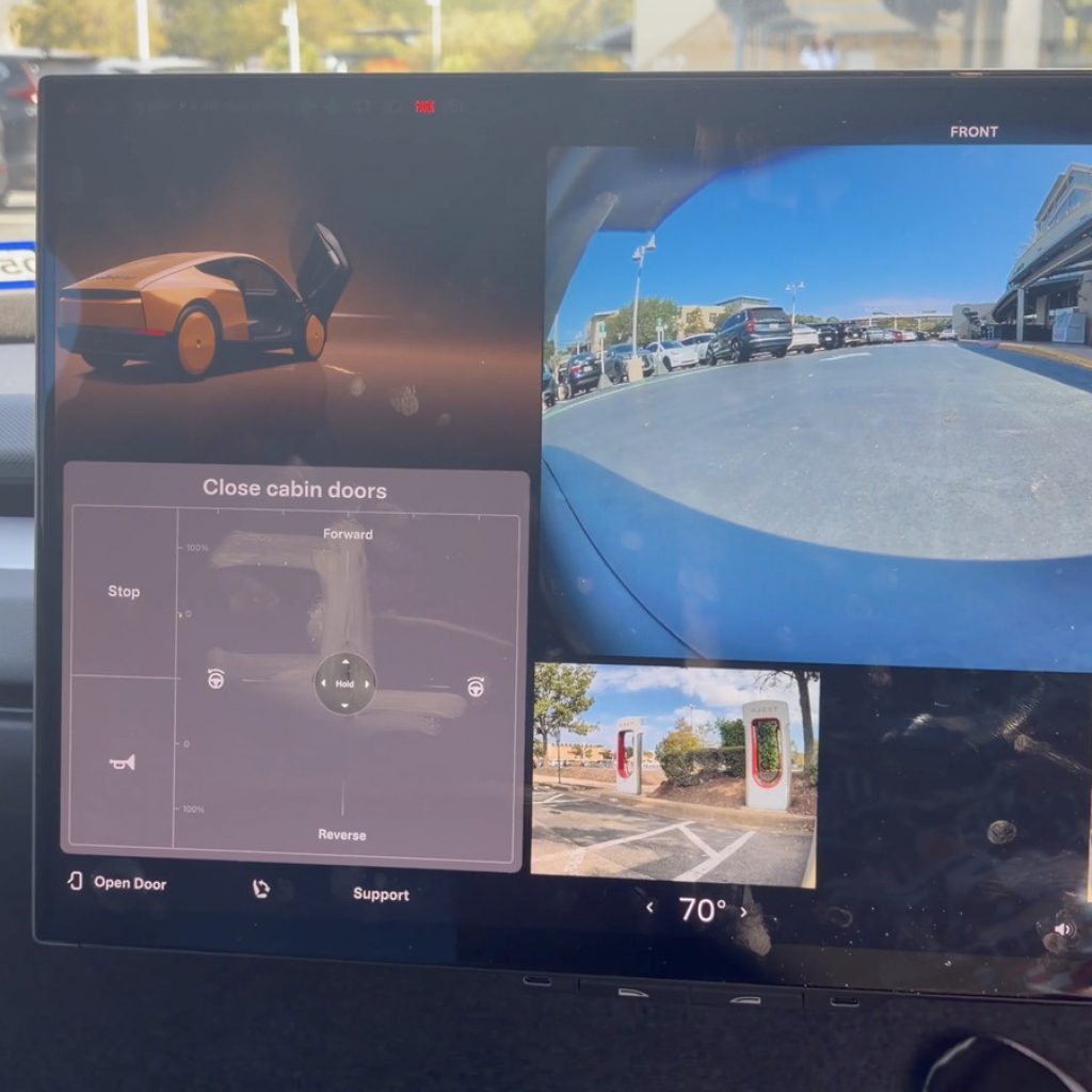 Instead Of A Steering Wheel, The Tesla Cybercab Uses An
On-Screen Joystick For Emergencies