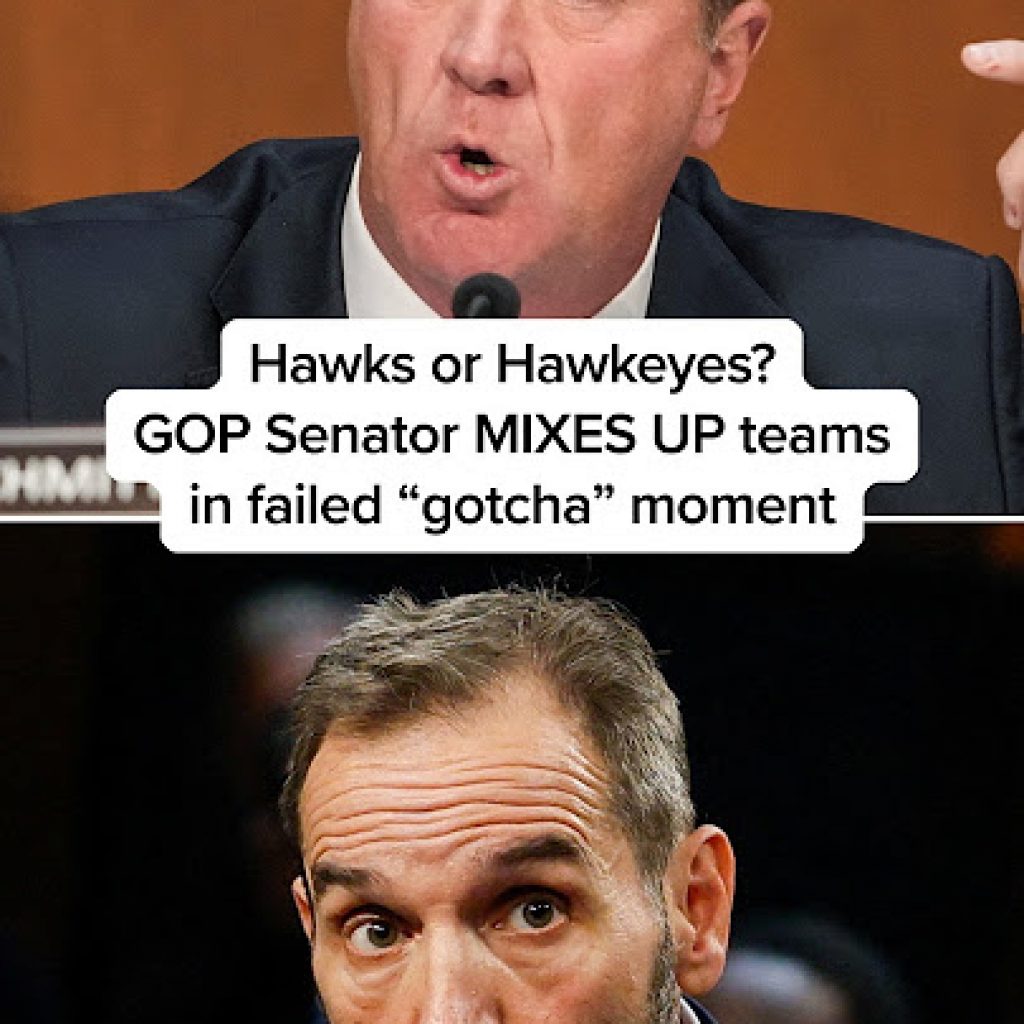 Hawks or Hawkeyes? GOP Senator MIXES UP teams in failed
‘gotcha’ moment