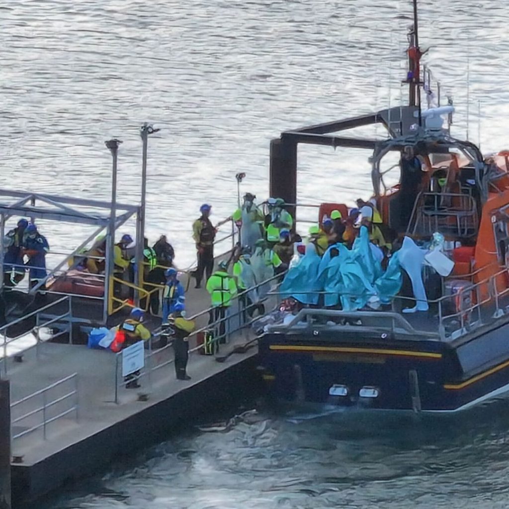140 migrants in one small boat intercepted in English
Channel, Sky News understands