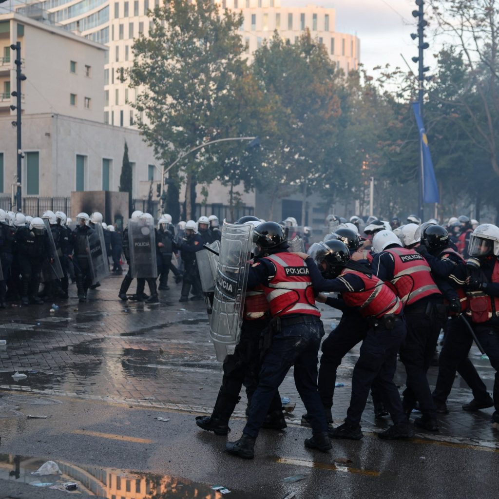Albanian police fire rubber bullets as protests against Rama
escalate
