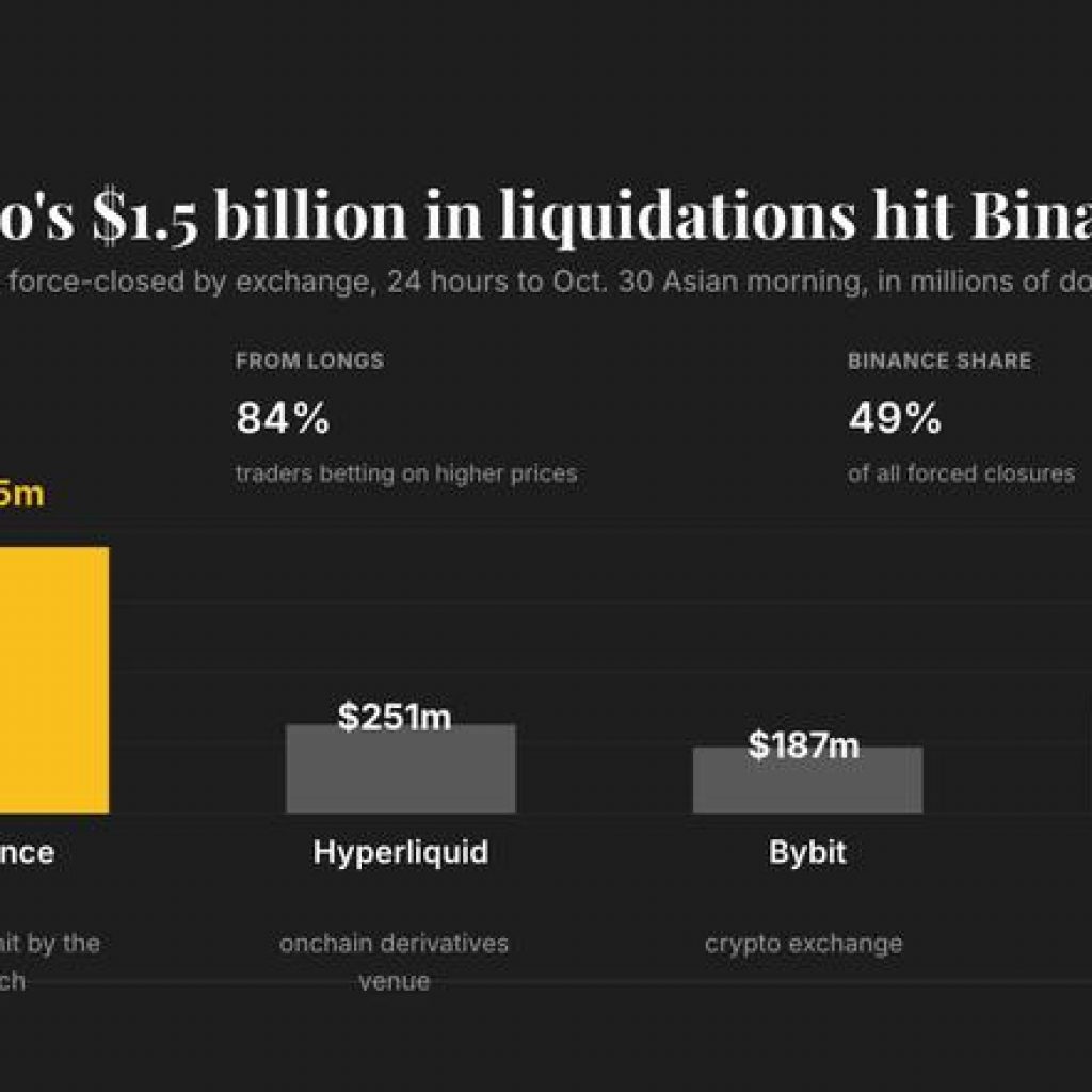 Bitcoin, ether and XRP selloff wipes out $1.5 billion in
leveraged crypto bets
