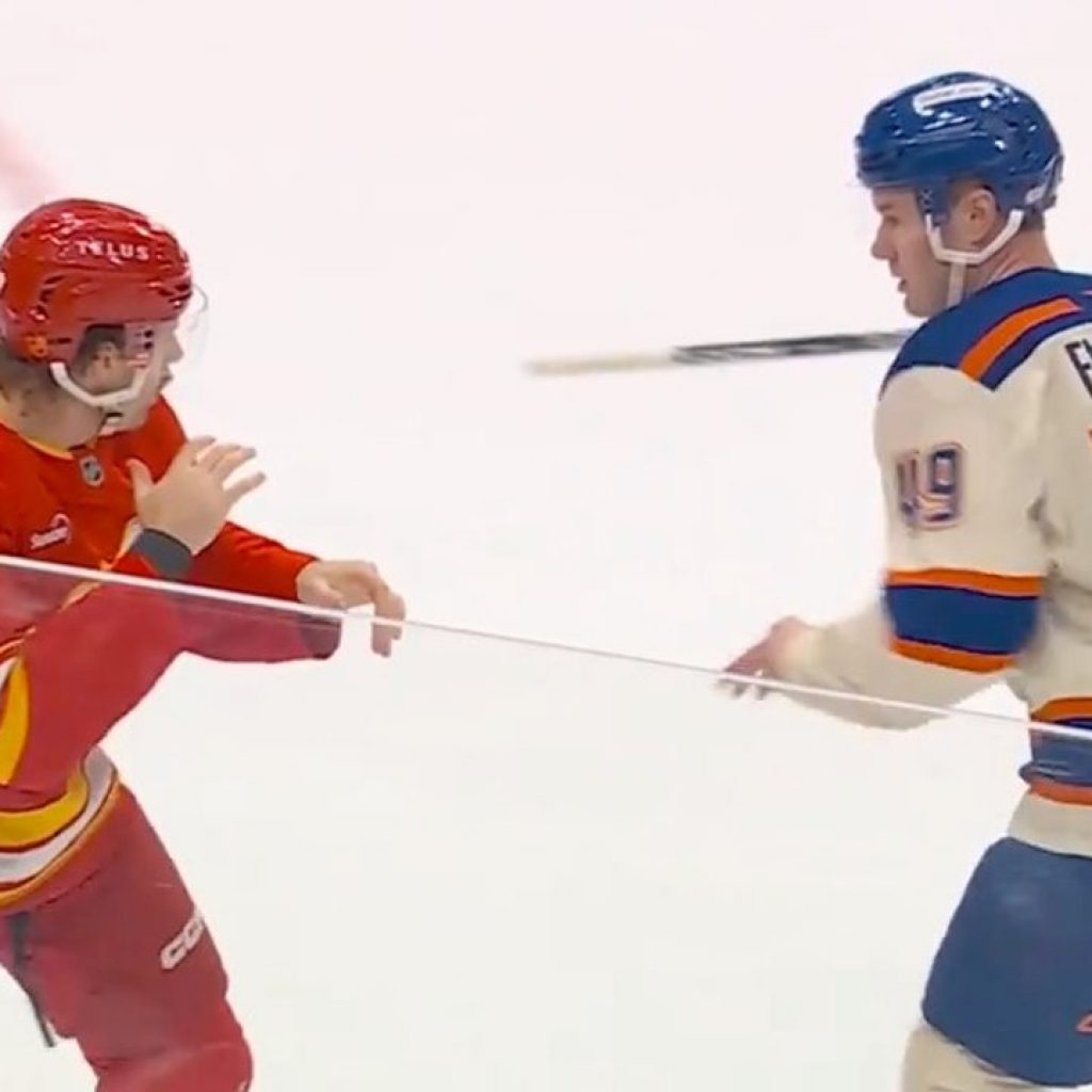 Othmann, Emberson drop the gloves to set the tone early in
Battle of Alberta