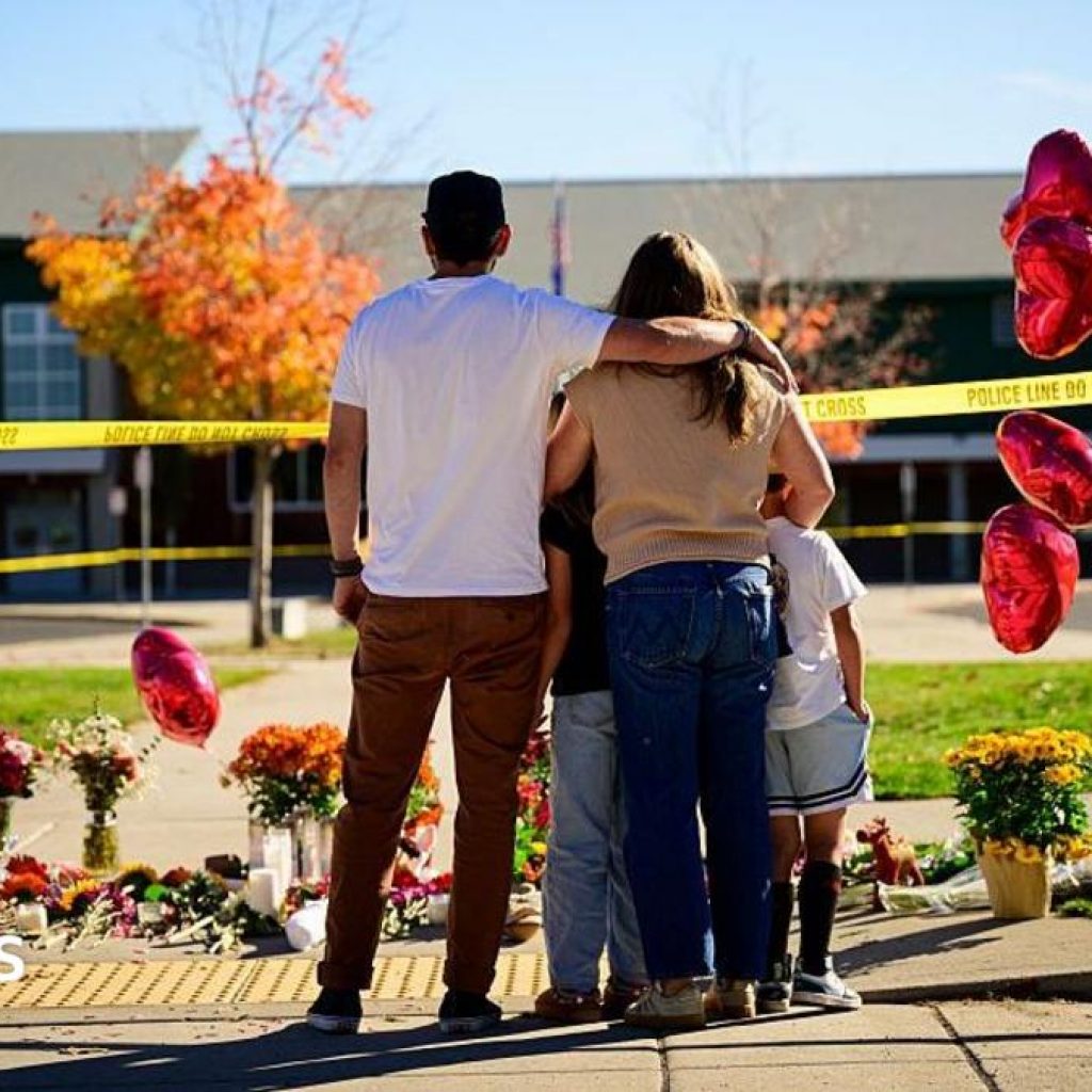 Teacher fought US school attacker before armed dad shot
suspect ‘multiple times’