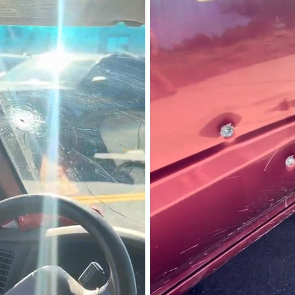 Oregon School Shooting: Driver Who Tried to Stop Shooter
Shows Bullet Holes in Truck