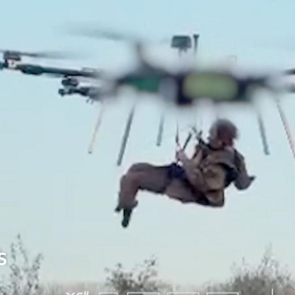 Ukraine says it carried out first drone airlift of wounded
soldier from front line
