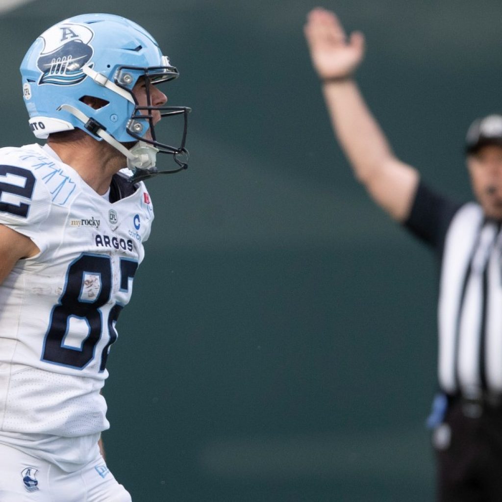 Argonauts’ Tyler Kahmann named CFL’s most outstanding
rookie