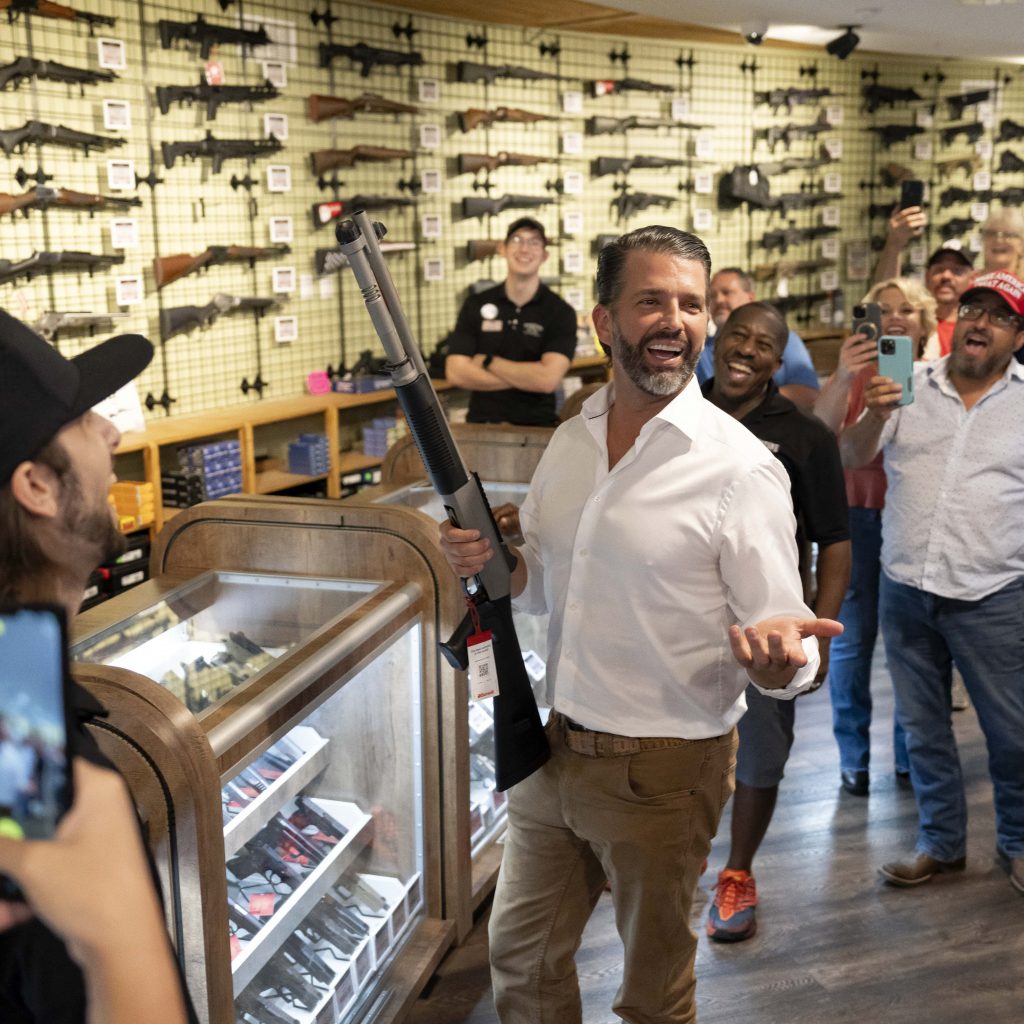 A New Trump Rule Could Transform Gun Sales. The President’s
Son Is Poised to Profit.