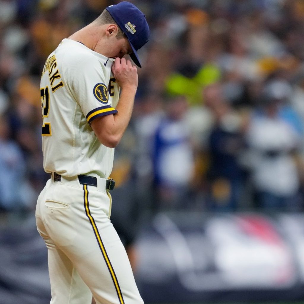 Brewers’ Misiorowski sets World Series velocity record on
first pitch