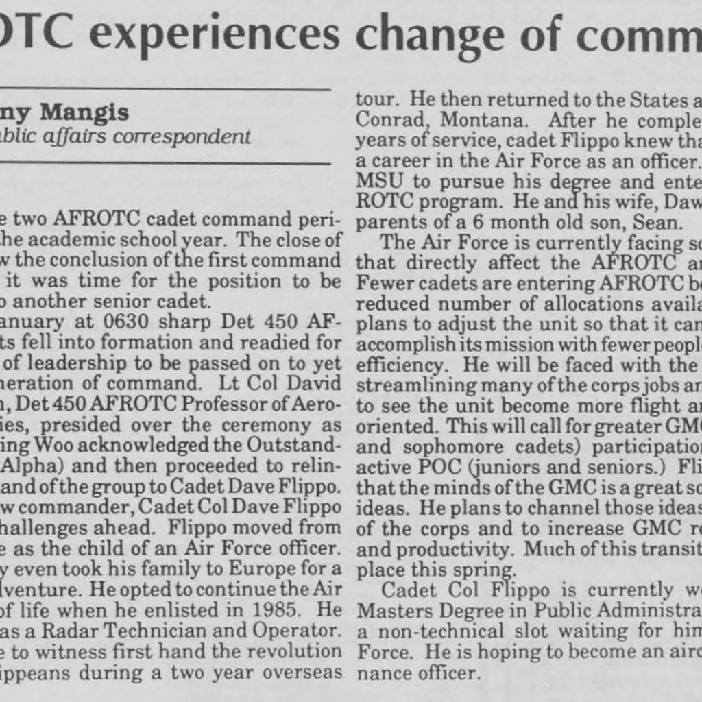 David Flippo Misrepresented His Gulf War Military
Record