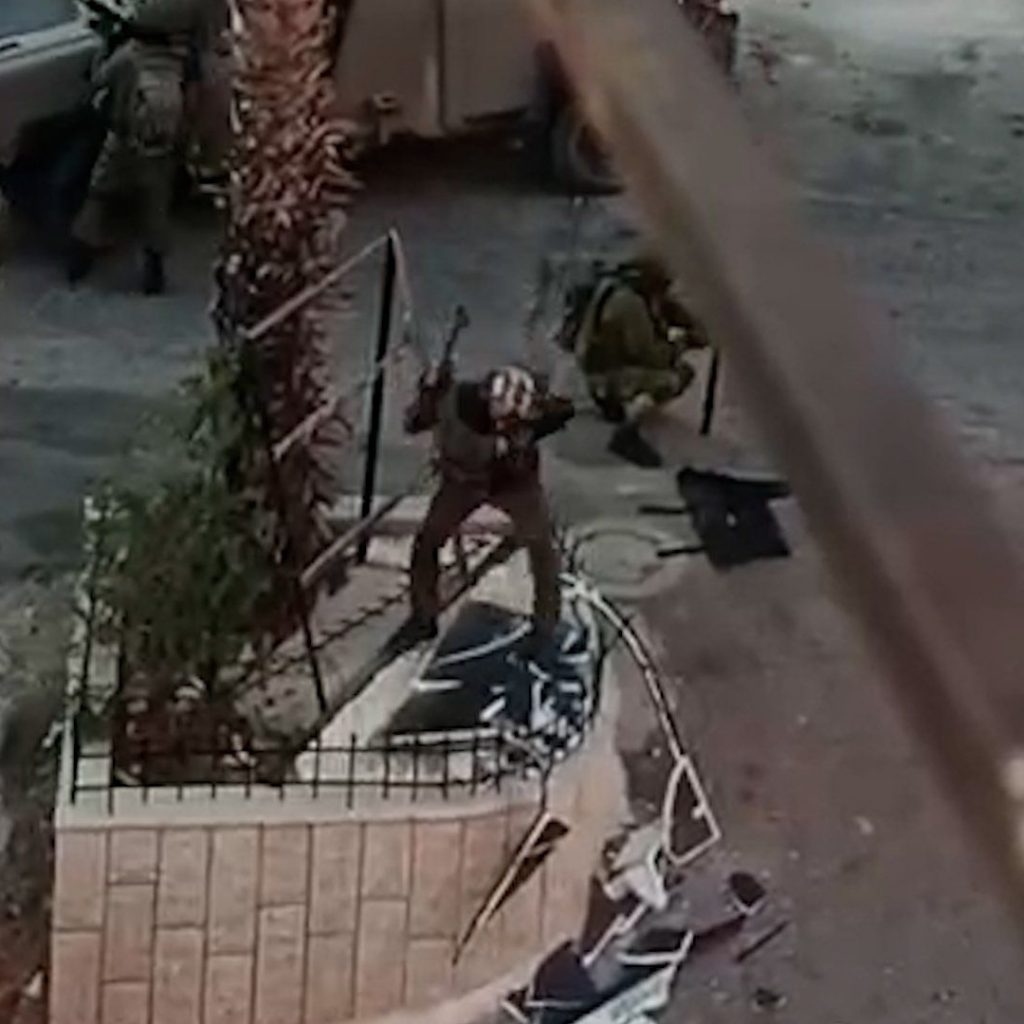 Israeli troops seen smashing memorial in occupied West
Bank