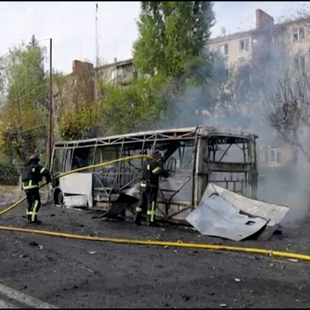 Dozens killed in Russian strike on civilian buses in eastern
Ukraine