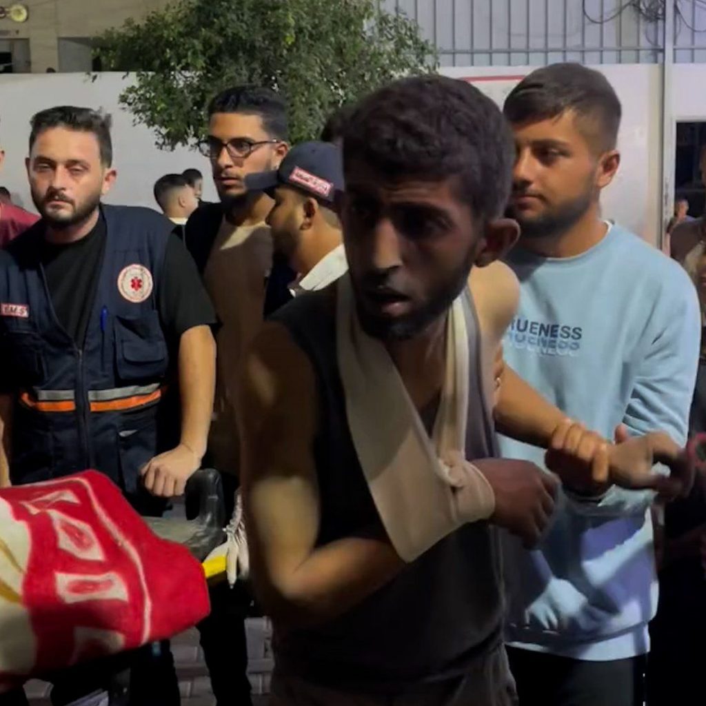 A father’s agony after an Israeli air strike hits Gaza
apartment