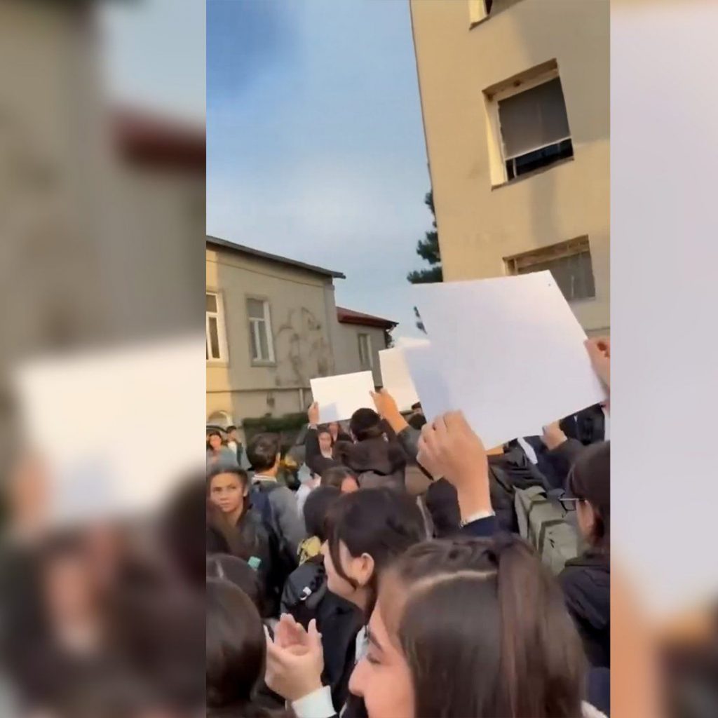 Azerbaijan school pupils protest over reported hijab
restrictions