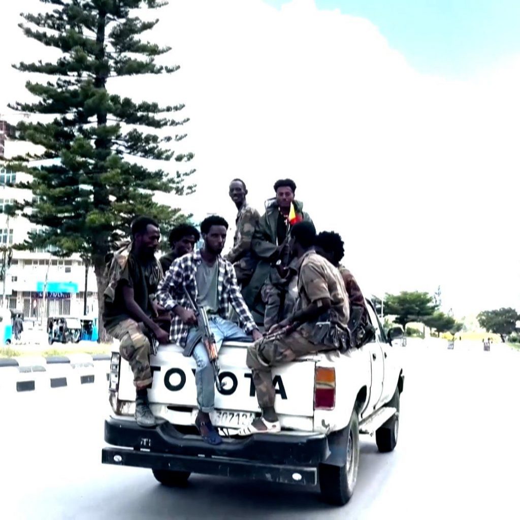 Ethiopian troops enter Adigrat in Tigray, near the Eritrean
border