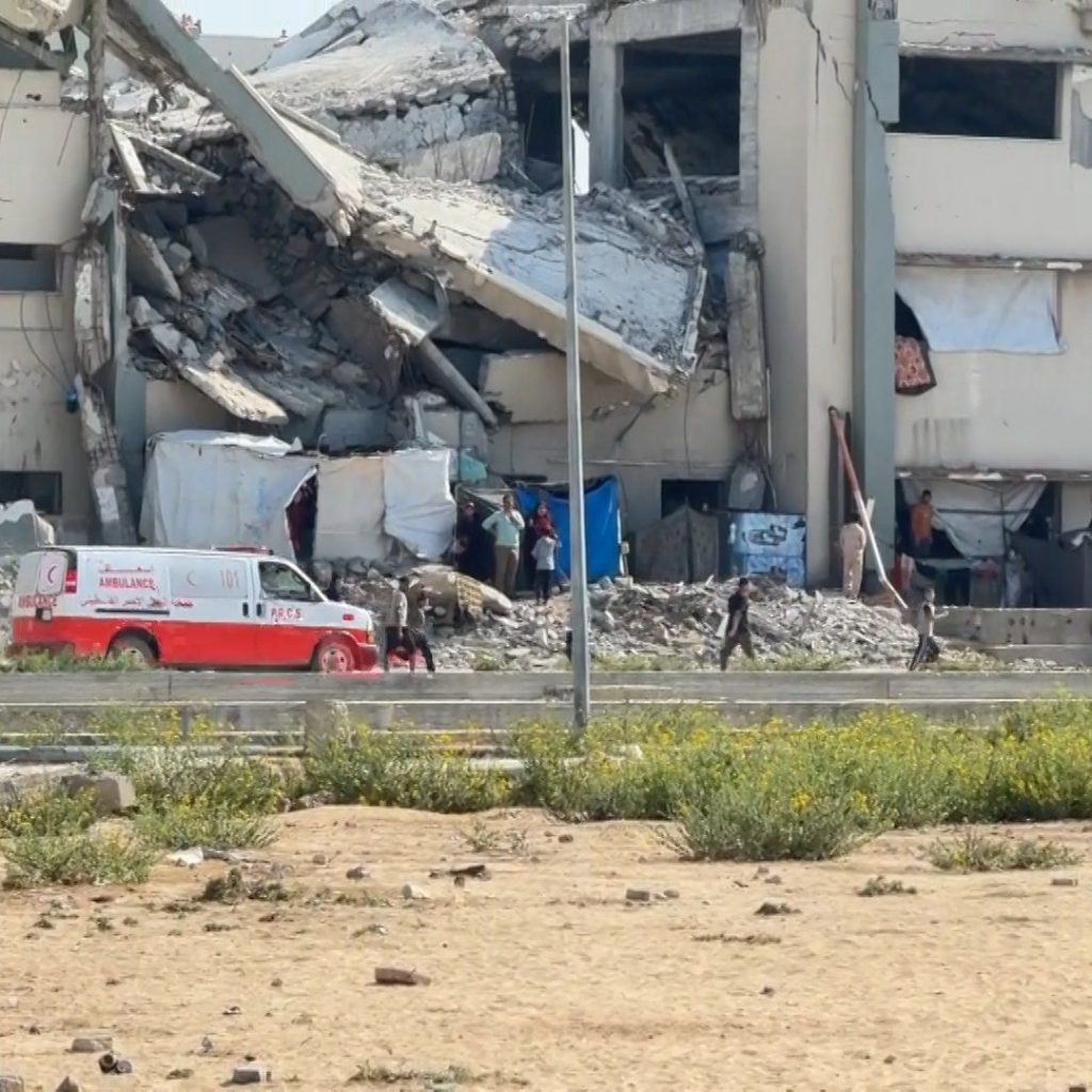 Israeli air strike on Gaza City university kills three
people