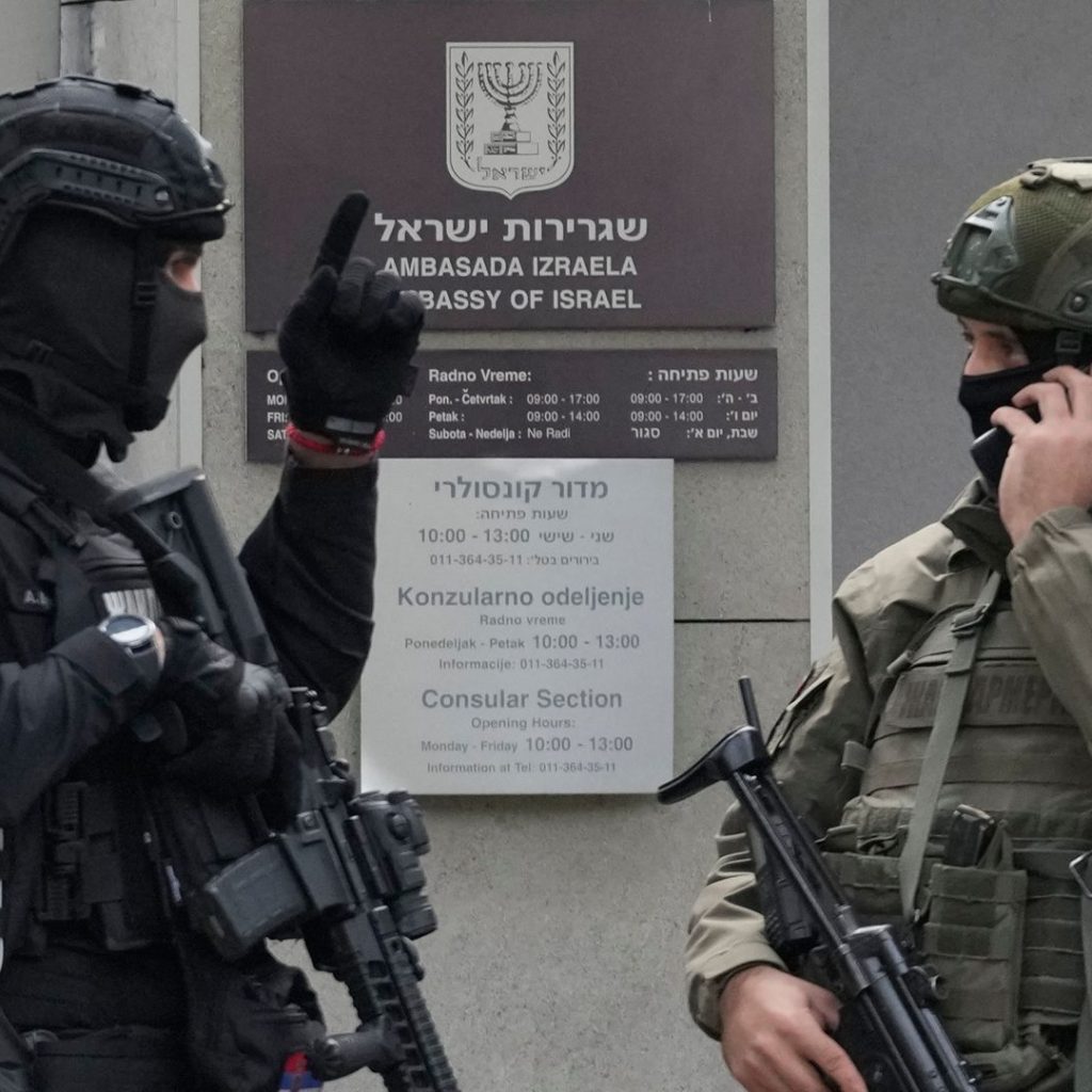 Knife attacker shot dead by police outside Israeli
embassy