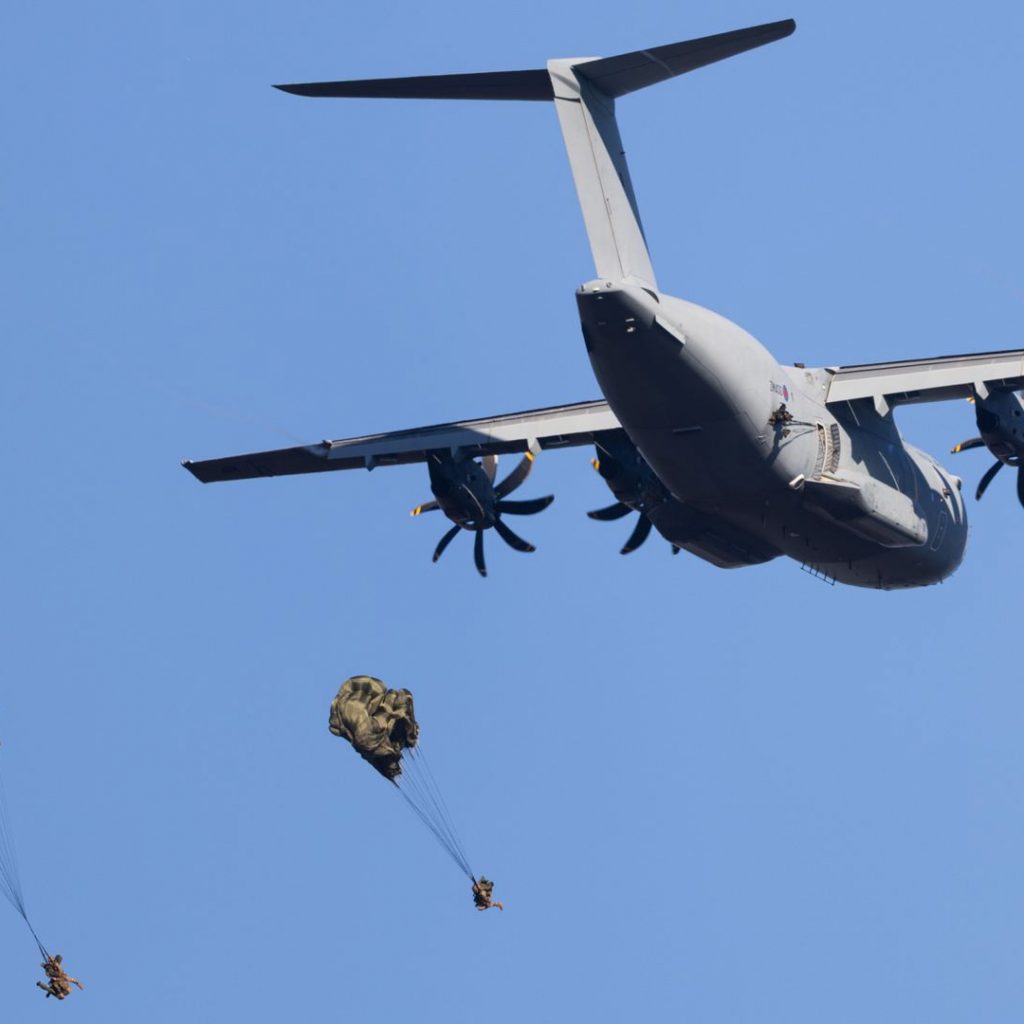 British and French paratroopers take part in major wargame
in Germany