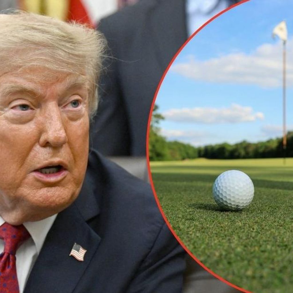 Trump Rages Over ‘Absolutely Disgusting’ Golf Course After
White House Aide Struck ‘Violently in the Chest’ By Ball