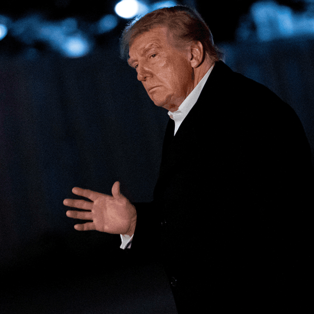 Trump reignites cognitive concerns by wandering off and
waving at nobody