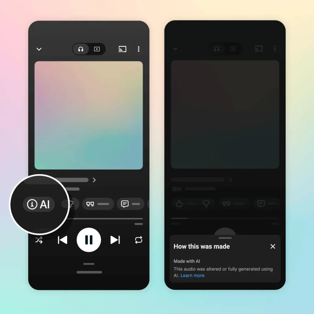 YouTube Music launches new labels as AI-generated music
floods streaming platforms